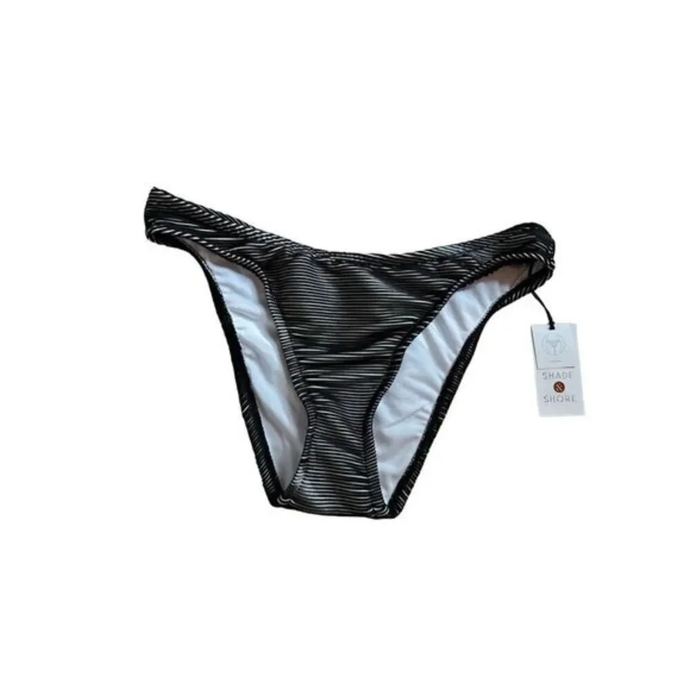 Shade & Shore Striped One Piece Cheeky Medium NWT